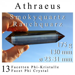 Athraeus Smoky Quartz 13 Facet Phi Crystal