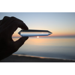 Agape 13-20-33 Facet Vogel Cut Phi Crystal with dark phantom