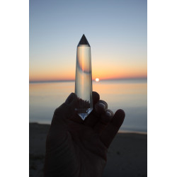 Agape 13-20-33 Facet Vogel Cut Phi Crystal with dark phantom