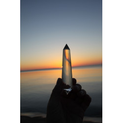 Agape 13-20-33 Facet Vogel Cut Phi Crystal with dark phantom