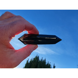 Pelikan Obsidian 24 Facetten Vogel Cut Phi-Kristall Terra X