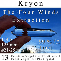 Kryon 13 Facetten Vogel Cut Phi-Kristall The Four Winds Extraktion