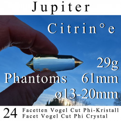 Citrine 24 Facet Vogel Cut Phi-Crystal Jupiter