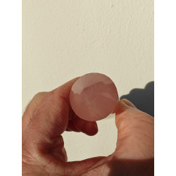 Rose Quartz 24 Facet Vogel Cut Phi Crystal Rumi