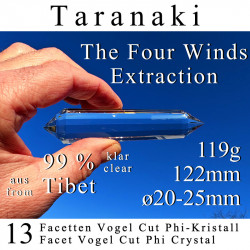 Taranaki 13 Facetten Vogel Cut Phi-Kristall The Four Winds Extraktion