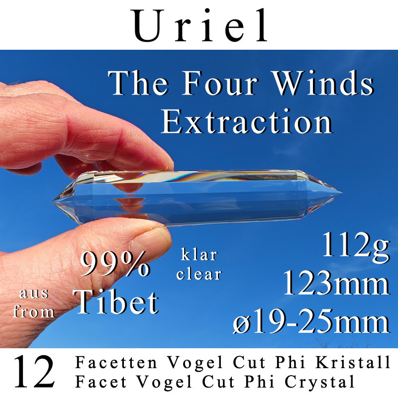 Uriel 12 Facetten Vogel Cut Phi-Kristall The Four Winds