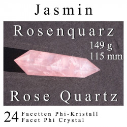 Jasmin 24 Facetten Rosenquarz Phi-Kristall