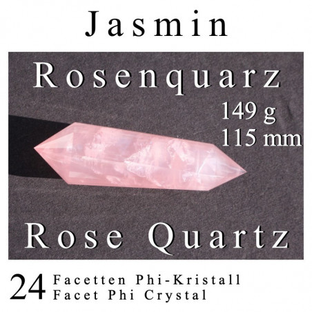 Jasmin Rose Quartz 24 Facet Phi Crystal