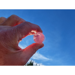 Rainbow Rosenquarz 24 Facetten Vogel Cut Phi-Kristall