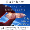 Rainbow Rose Quartz 24 Facet Vogel Cut Phi Crystal
