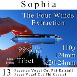 Sophia 13 Facetten Vogel Cut Phi-Kristall The Four Winds Extraktion