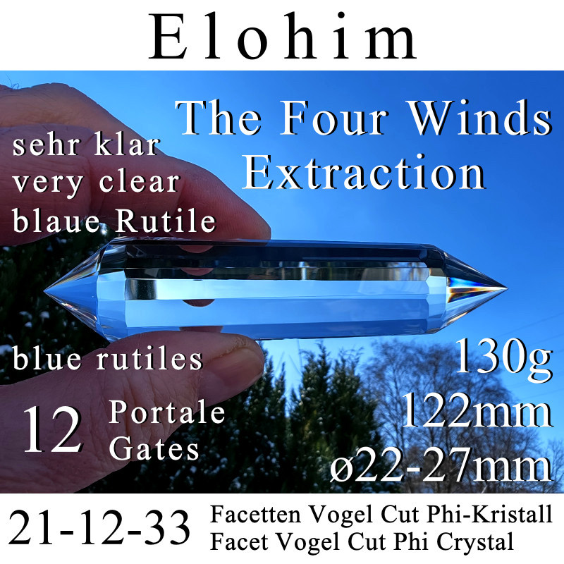 Elohim 12 Portale 21-12-33 Facetten Vogel Cut Phi-Kristall Extraktion