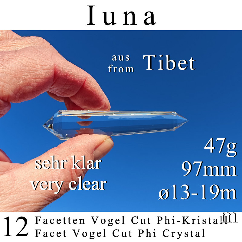 Iuna 12 Facetten Vogel Cut Phi-Kristall