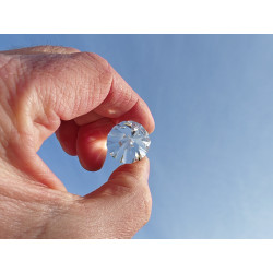 Seraph 13 Facetten Vogel Cut Phi-Kristall blaue Rutile