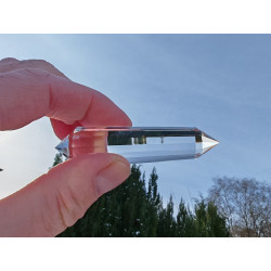 Seraph 13 Facetten Vogel Cut Phi-Kristall blaue Rutile