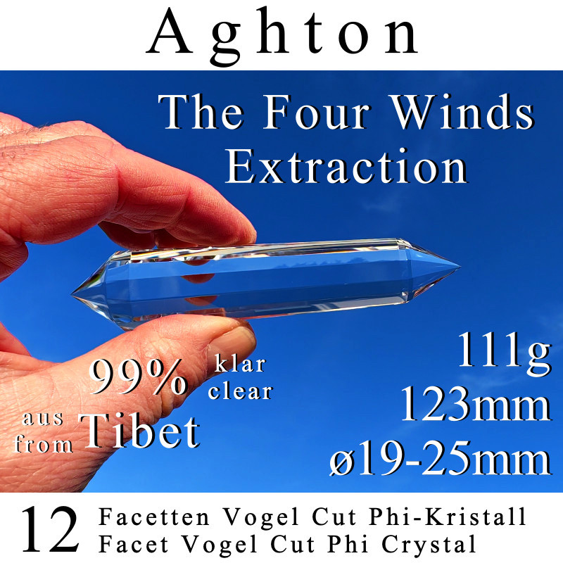 Aghton 12 Facetten Vogel Cut Phi-Kristall The Four Winds