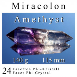 Amethyst 24 Facetten Phi-Kristall Miracolon