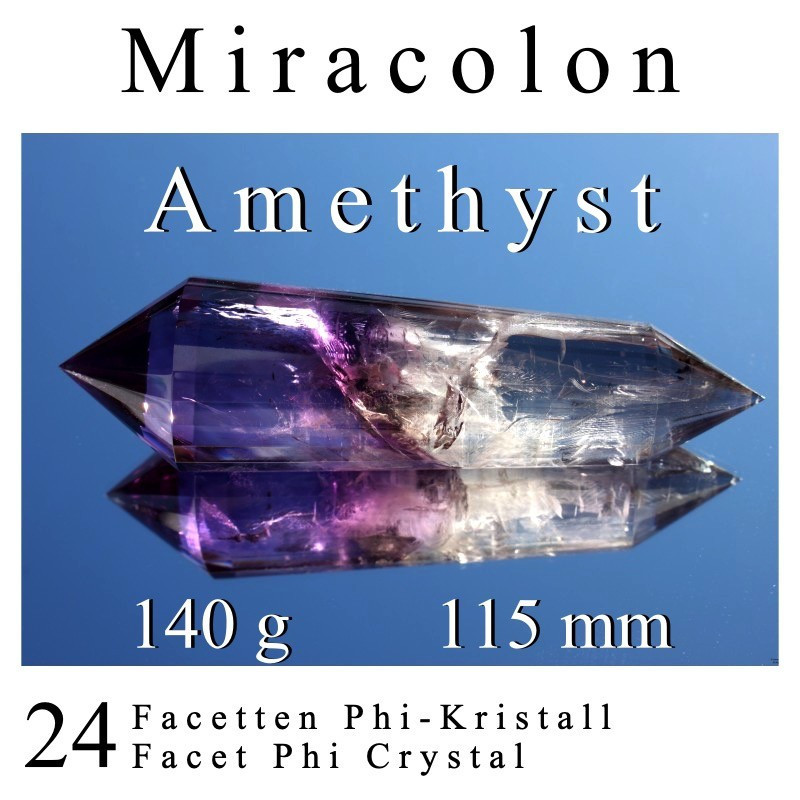 Amethyst 24 Facet Phi Crystal Miracolon