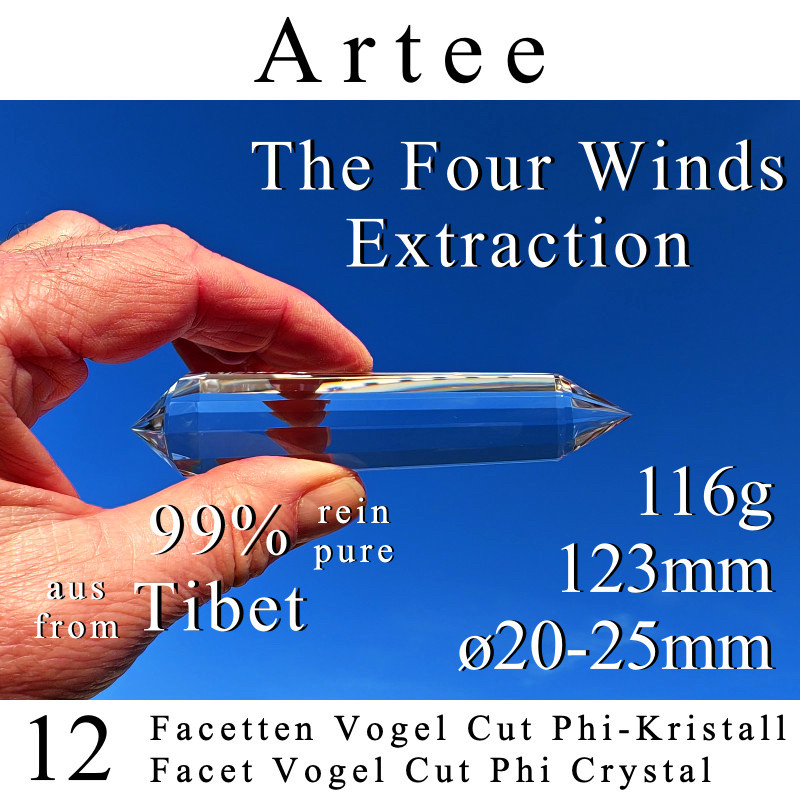 Artee 12 Facetten Vogel Cut Phi-Kristall The Four Winds