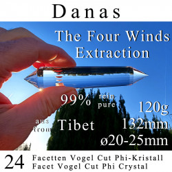 DANAS 24 Facetten Vogel Cut Phi-Kristall The Four Winds Extraktion