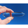 Melchizedek 13-20-33 Facet Vogel Cut Phi Crystal with blue rutiles