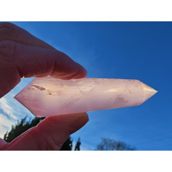 Rosenquarz 24 Facetten Vogel Cut Phi-Kristall Agapo