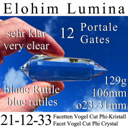 Elohim Lumina 12 Portale 21-12-33 Facetten Vogel Cut Phi-Kristall