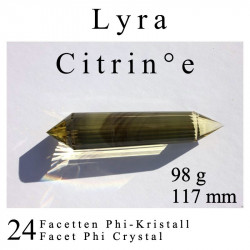 Lyra Citrin 24 Facetten Phi-Kristall