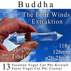 Buddha 13 Facetten Vogel Cut Phi-Kristall The Four Winds Extraktion