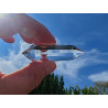 Aquarius 13 Facet Vogel Cut Phi Crystal blue Rutiles