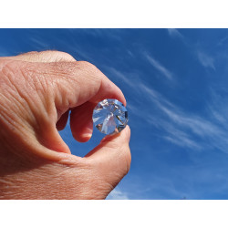 Aquarius 13 Facet Vogel Cut Phi Crystal blue Rutiles
