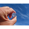 Aquarius 13 Facet Vogel Cut Phi Crystal blue Rutiles