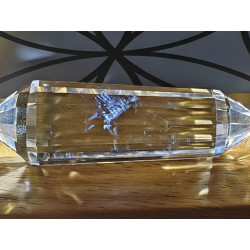 Aquarius 13 Facet Vogel Cut Phi Crystal blue Rutiles
