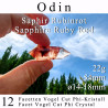 Saphir Rubinrot 12 Facetten Vogel Cut Phi-Kristall Odin