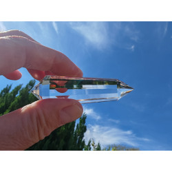 Mary Magdalene 13 Facet Vogel Cut Phi Crystal blue Rutiles