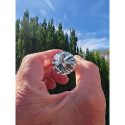 Mary Magdalene 13 Facet Vogel Cut Phi Crystal blue Rutiles