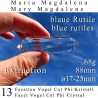 Mary Magdalene 13 Facet Vogel Cut Phi Crystal blue Rutiles