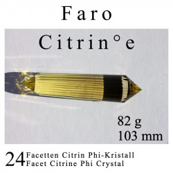 Faro Citrin 24 Facetten Phi-Kristall
