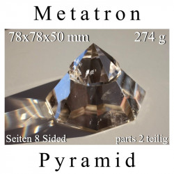 Metatron Pyramid 8-sided with crown and base 274g