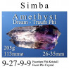 Simba Amethyst 9 Gate Dream Phi Crystal with 9-27-9-9 Facets