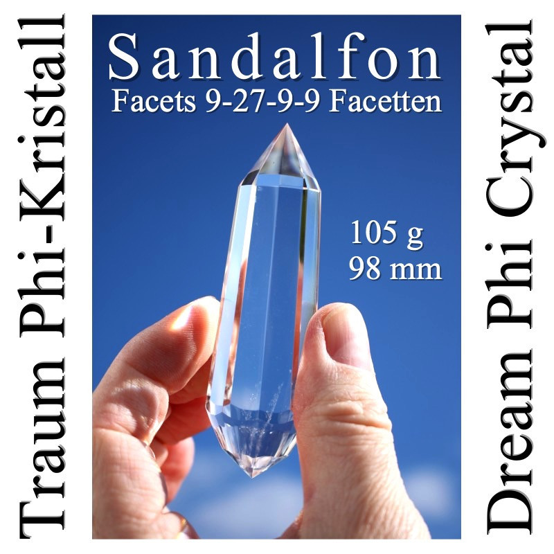 Sandalfon 9 Gate Dream Phi Crystal with 9-27-9-9 Facets