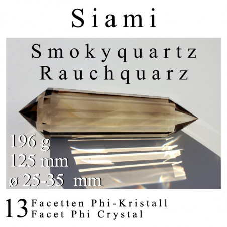 Siami Smoky Quartz 13 Facet Phi Crystal