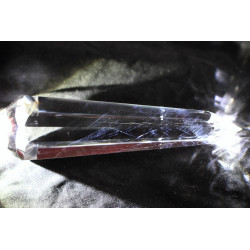 Morgaine 6 Portale 18-6-24 Facetten Vogel Cut Phi-Kristall mit blauen Rutilen