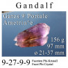 Ametrin Gandalf 9 Portale Traum Phi-Kristall 9-27-9-9 Facetten 156g