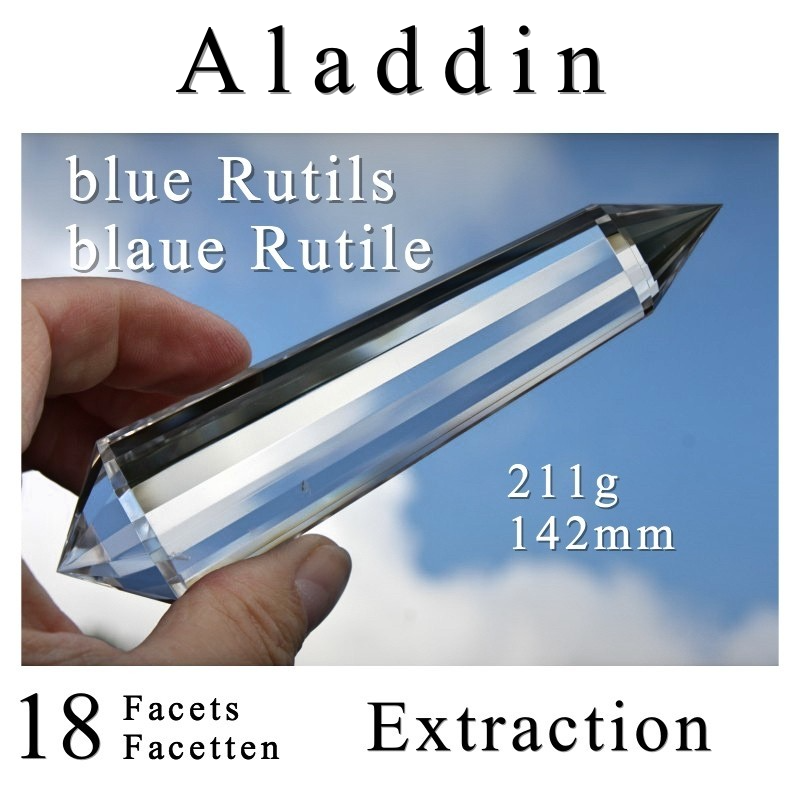 Aladdin Phi-Crystal 18 Facets with blue rutil