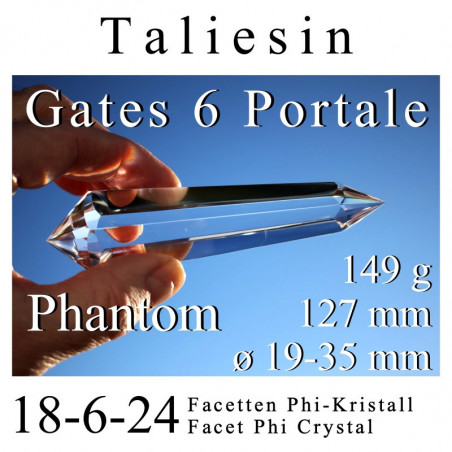 Taliesin 6 Gate Phi Crystal with Phantom