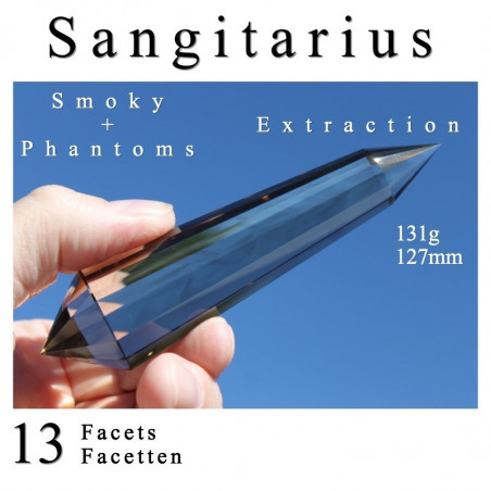 Sangitarius Rauchquarz 13 Facetten Phi-Kristall