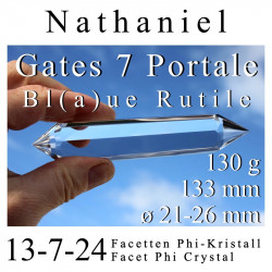 7 Portale Phi-Kristall Nathaniel blaue Rutile