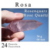 Rosa Rosenquarz 24 Facetten Phi-Kristall