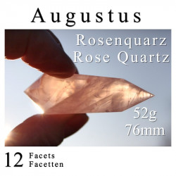 Rosenquarz Augustus 12 Facetten Phi Kristall